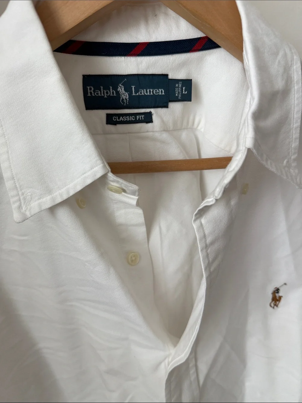 Ralph Lauren White Long-Sleeve Oxford Shirt with Pony Logo - Picture 3 of 11
